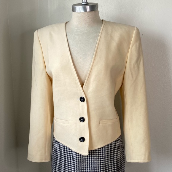 Valentino Miss V Vintage Houndstooth Skirt- Jacket Set - Picture 4 of 8